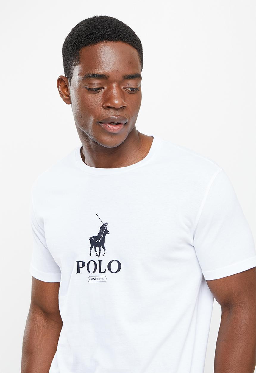 POLO - Men logo printed tee - white