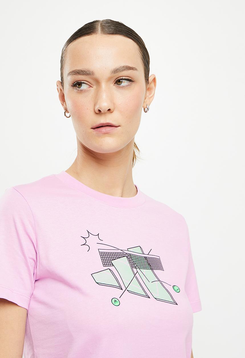 adidas Performance - W tns cat g tee - bliss lilac