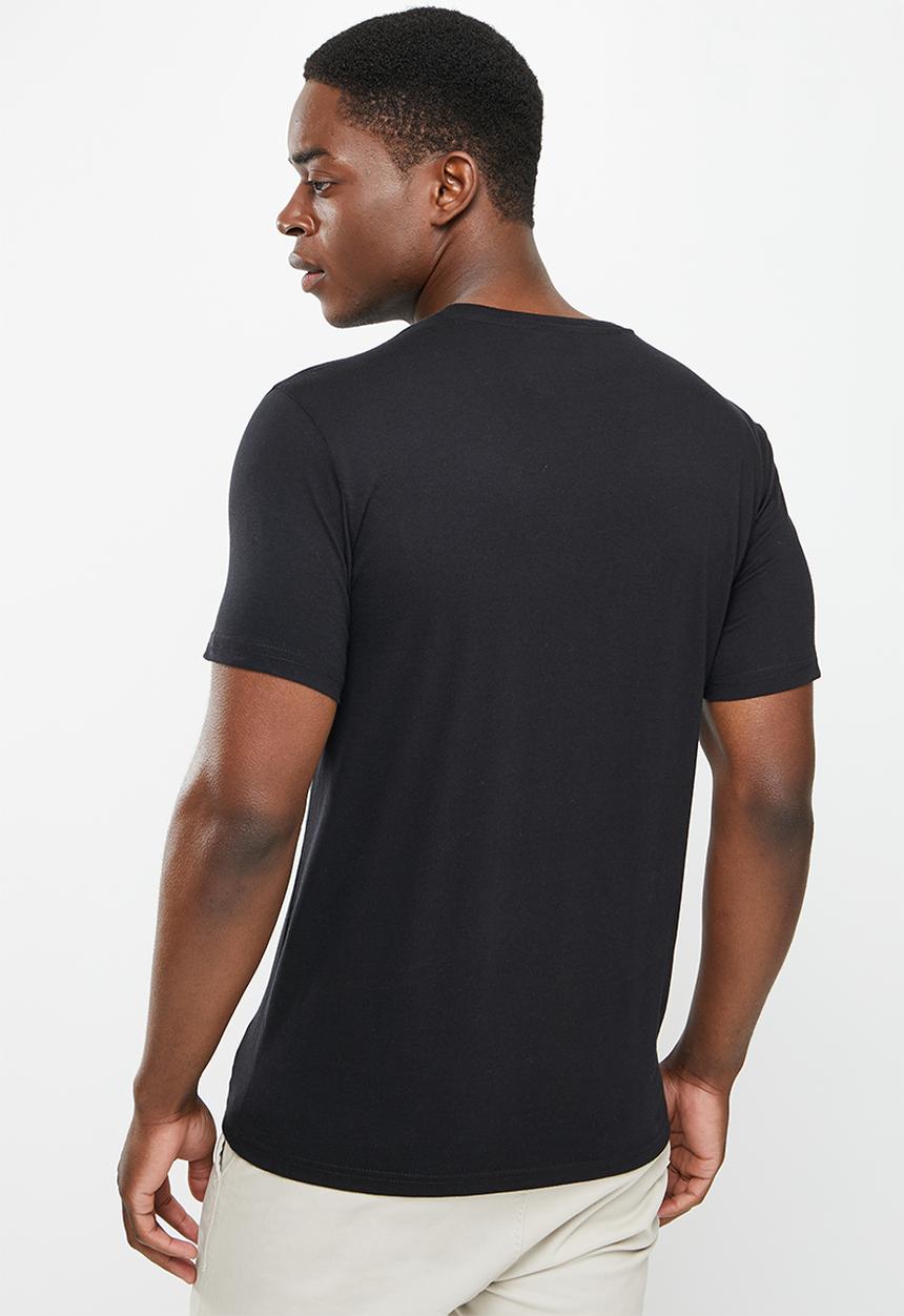 POLO - Men logo printed tee - black