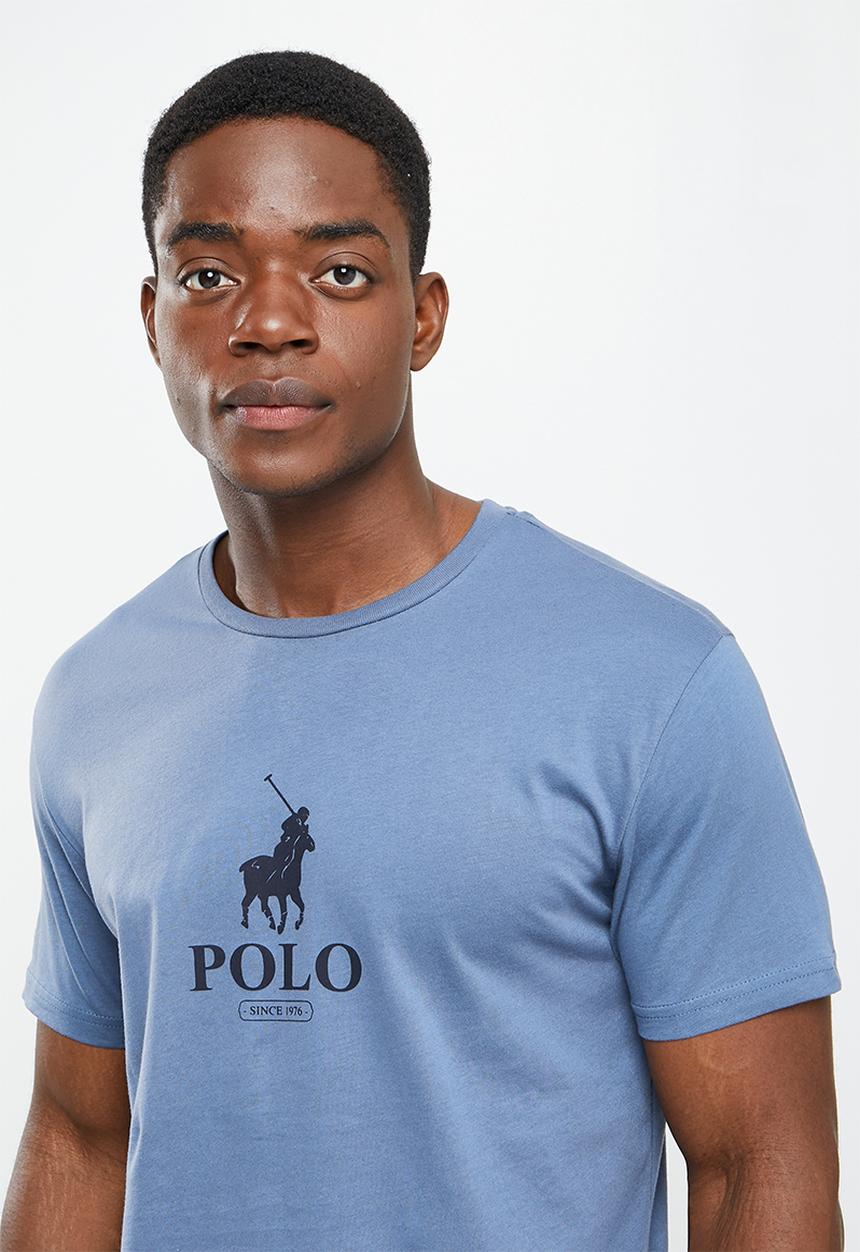 POLO - Men logo printed tee - blue