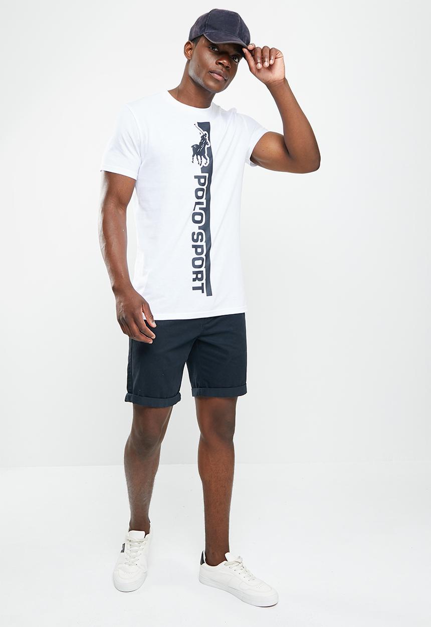 POLO - Men sport kabelo logo tee - white
