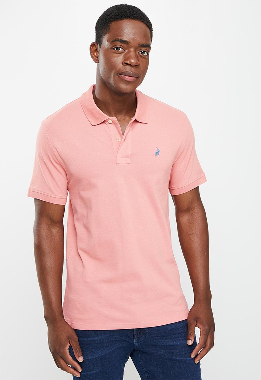 POLO - Men classic pique short sleeve golfer - pink