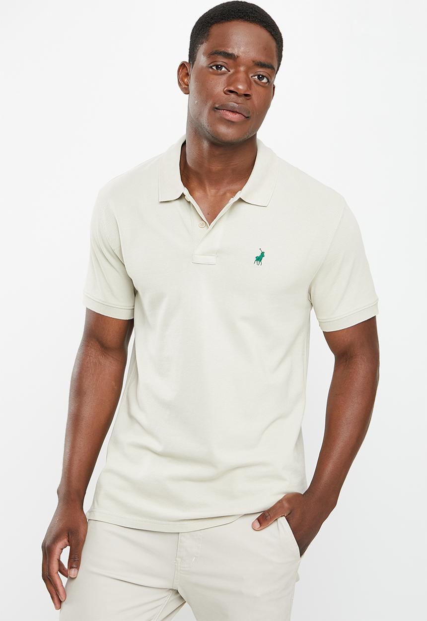 POLO - Men classic pique short sleeve golfer - stone