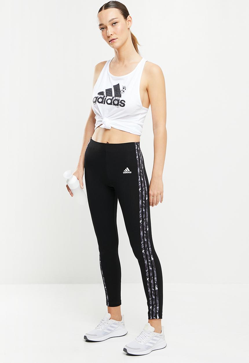 adidas Performance - Ess 3s-aop tight - black & bliss pink