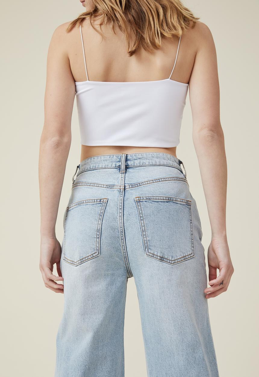 Cotton On - Stretch wide leg jean - sky blue