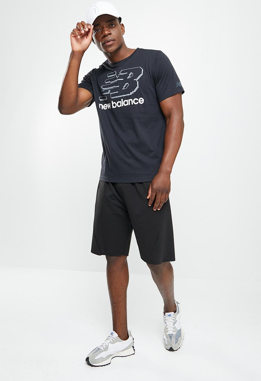 New Balance  - Tenacity heather tech short sleeve - black/black multi