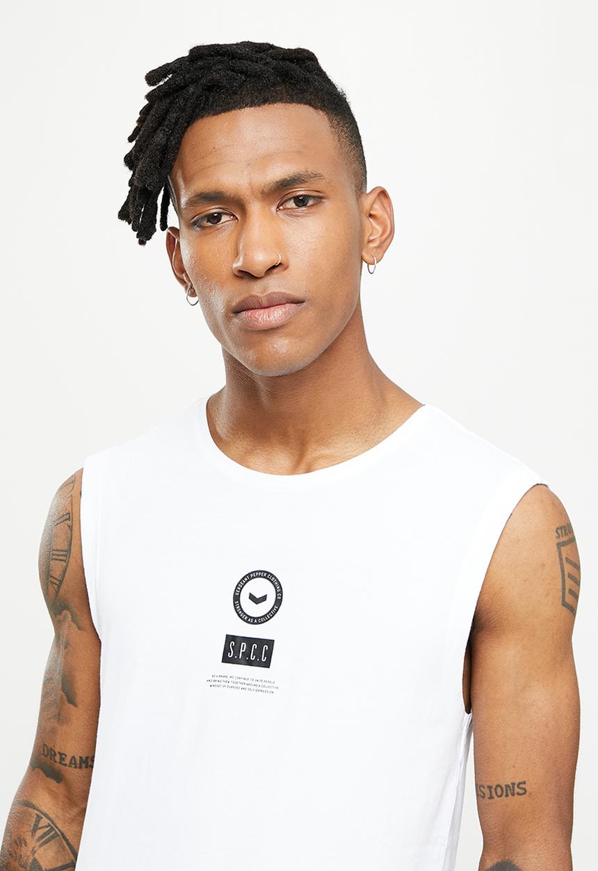 S.P.C.C - Durden sleeveless tee  - white