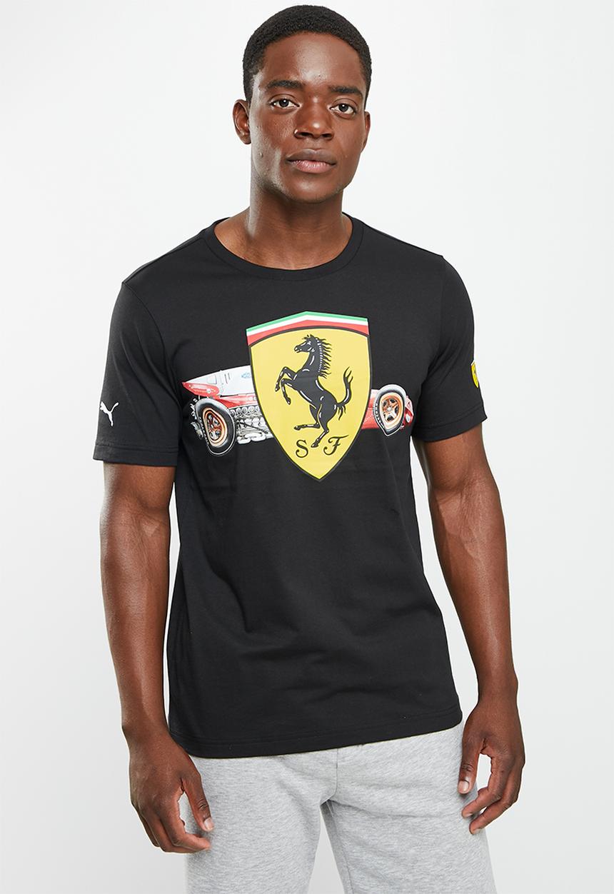 PUMA - Ferrari race heritage big shield tee - puma black