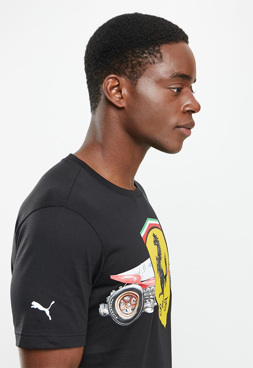 PUMA - Ferrari race heritage big shield tee - puma black