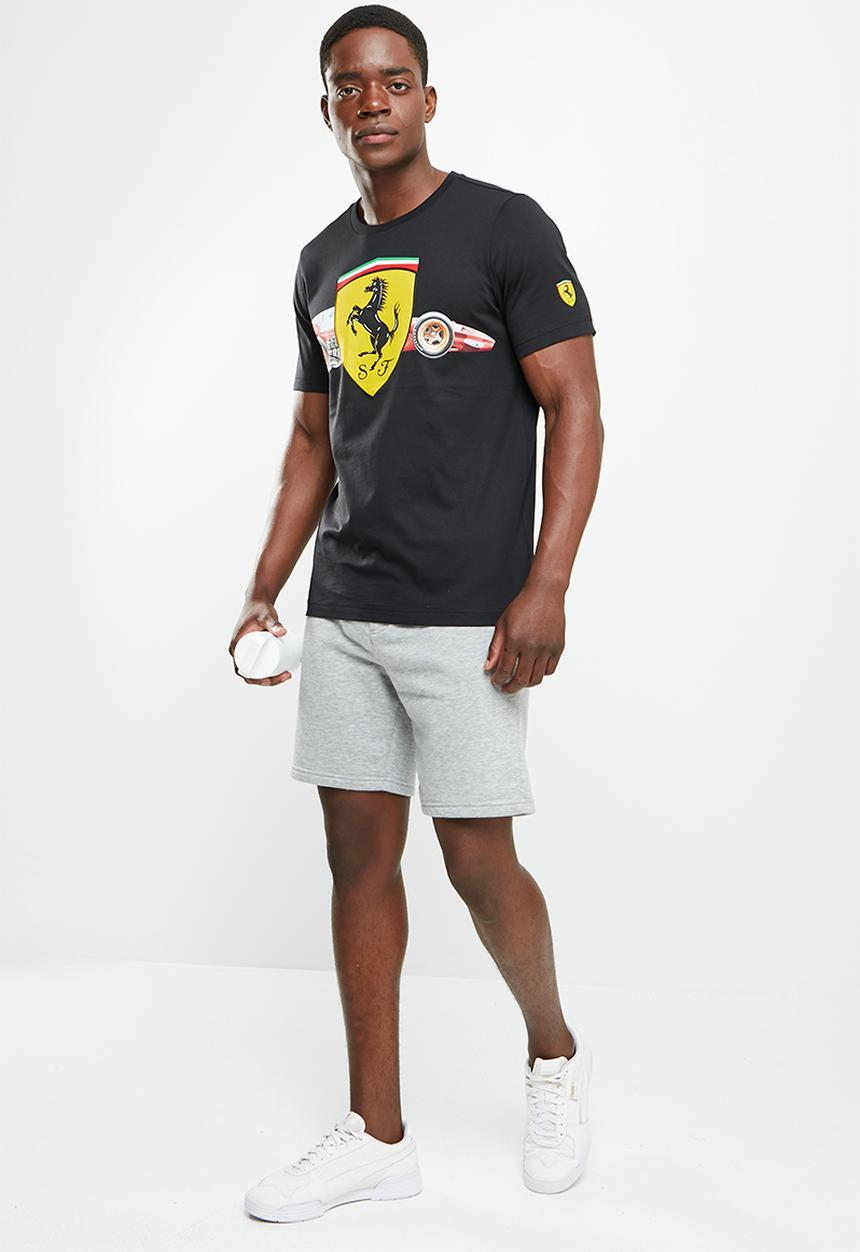 PUMA - Ferrari race heritage big shield tee - puma black