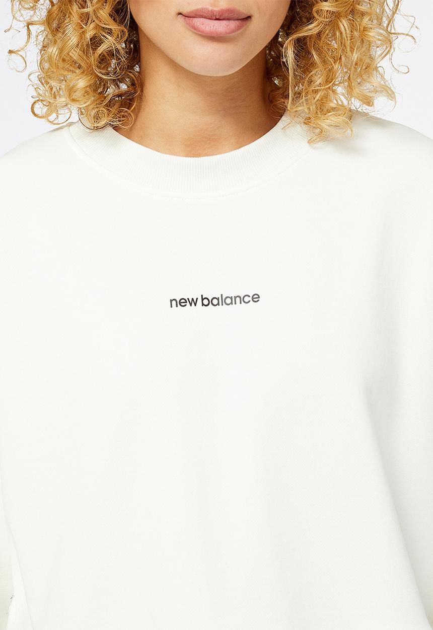 New Balance  - Nb essentials magnify fleece crew - sea salt