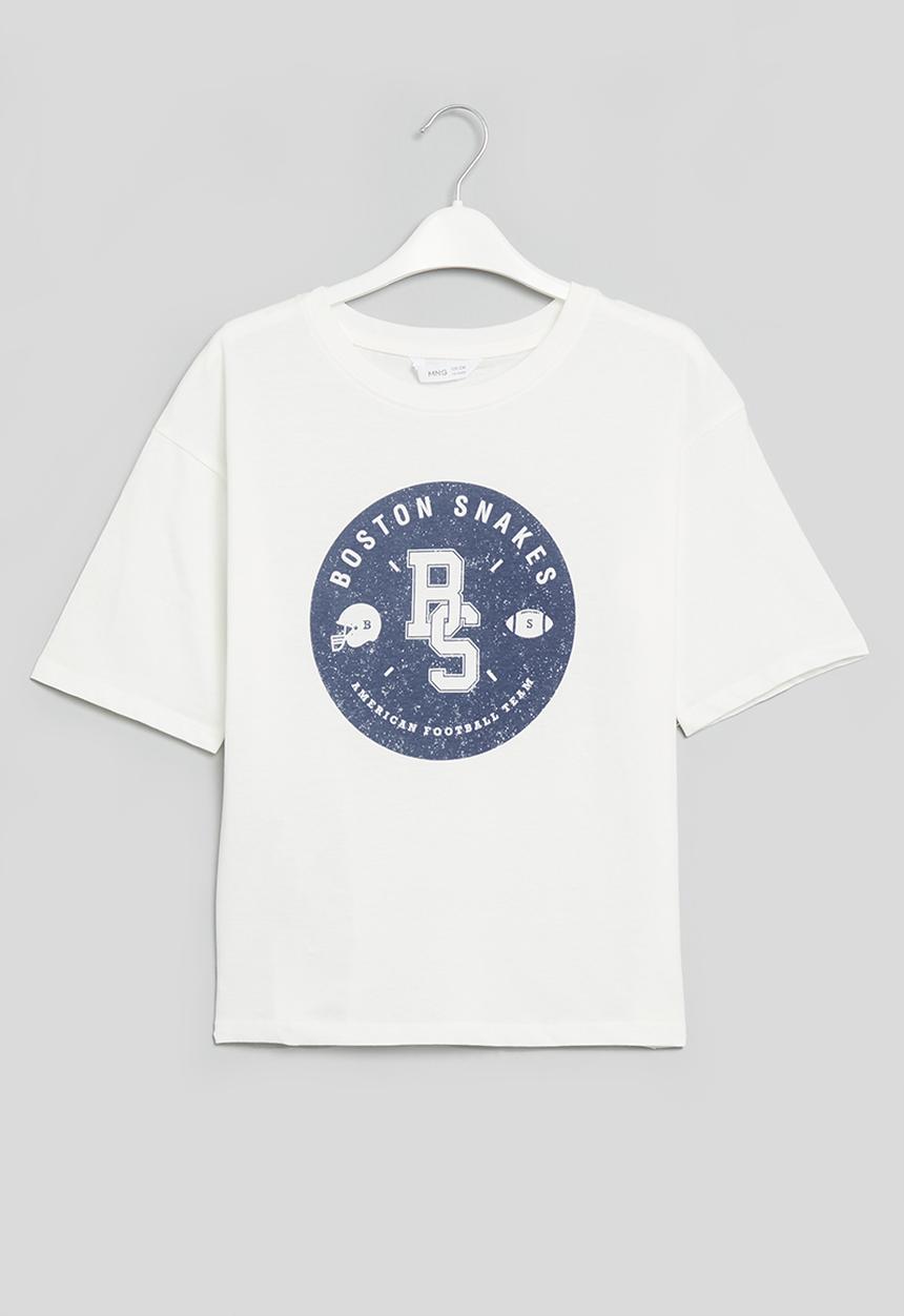 MANGO - T-shirt ohio - white