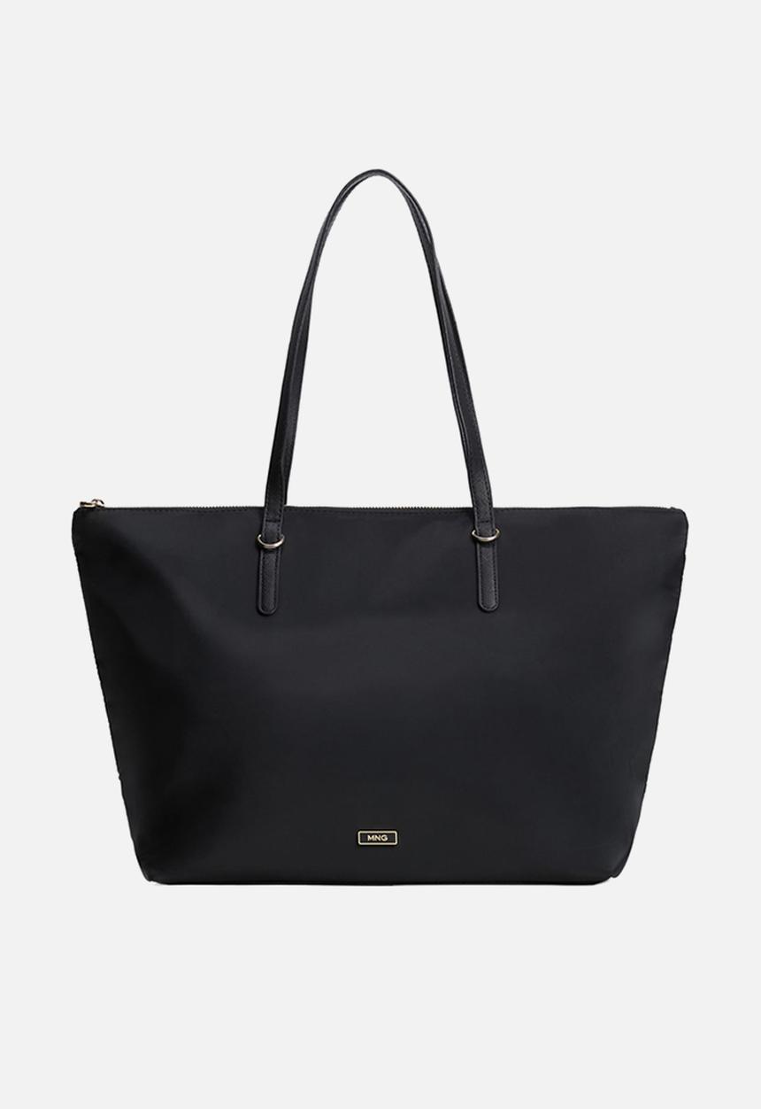 MANGO - Shopper bag with handles - black