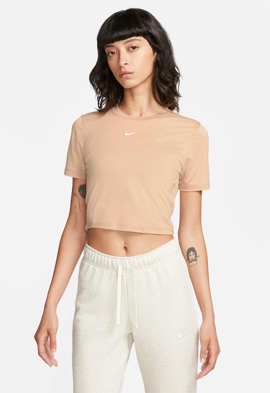 Nike - W nsw essntl tee slim crp lbr - hemp