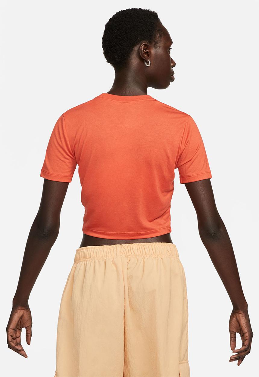 Nike - W nsw essntl tee slim crp lbr - mantra orange