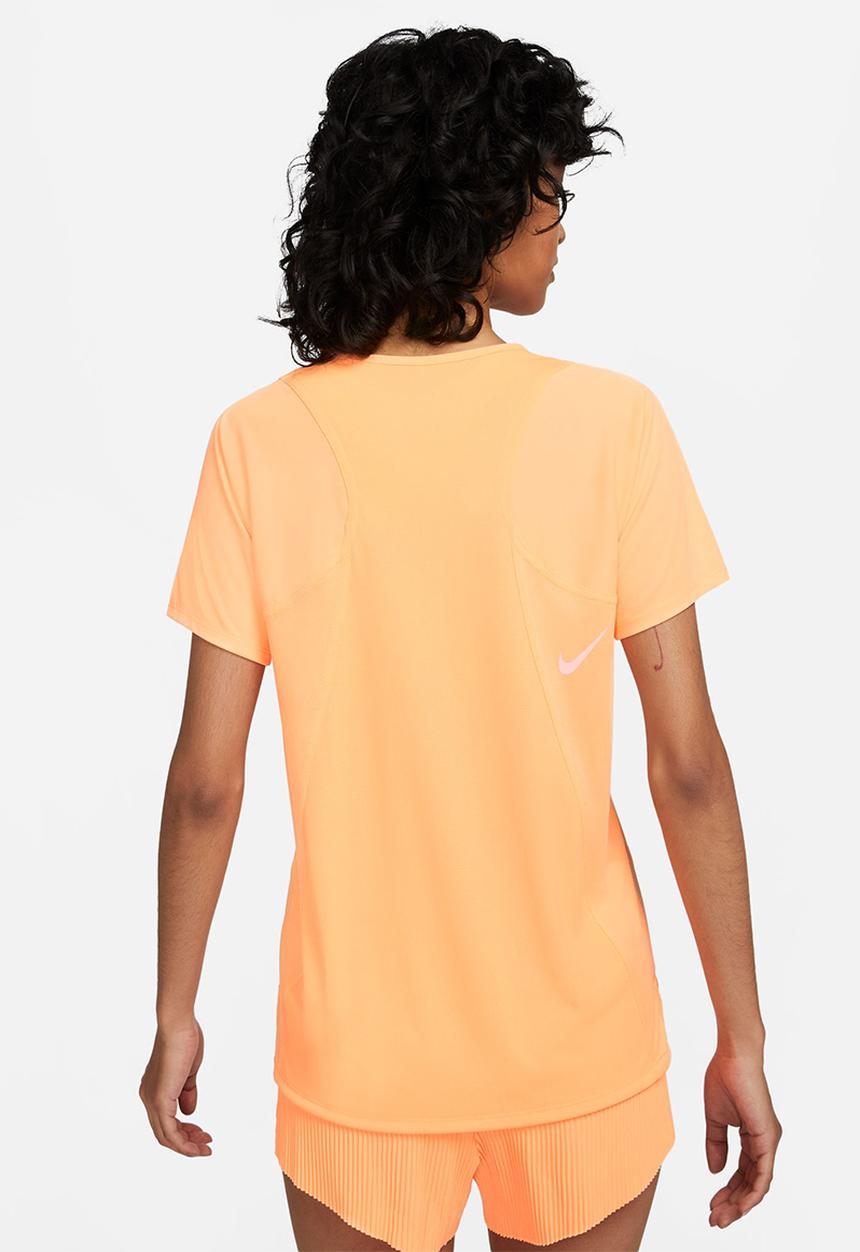 Nike - W nk df race top short sleeve - peach cream