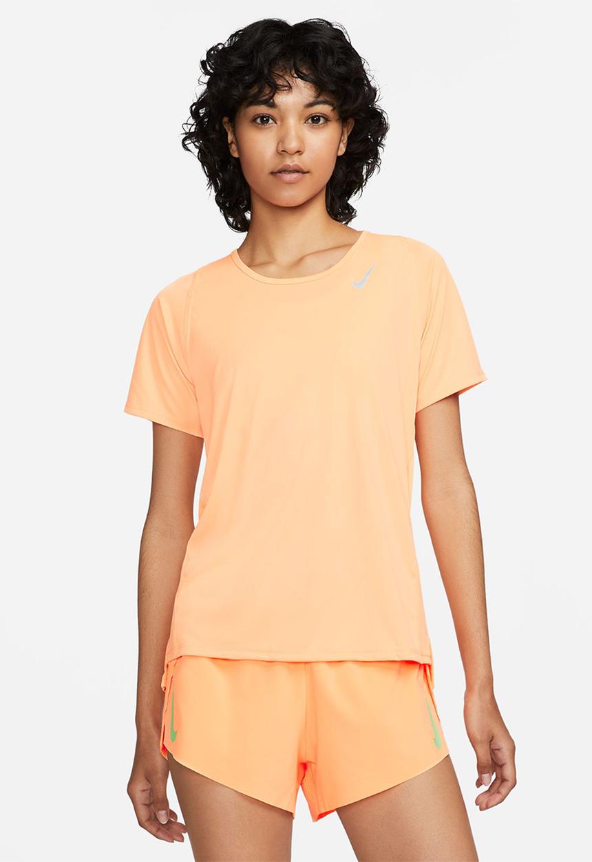 Nike - W nk df race top short sleeve - peach cream