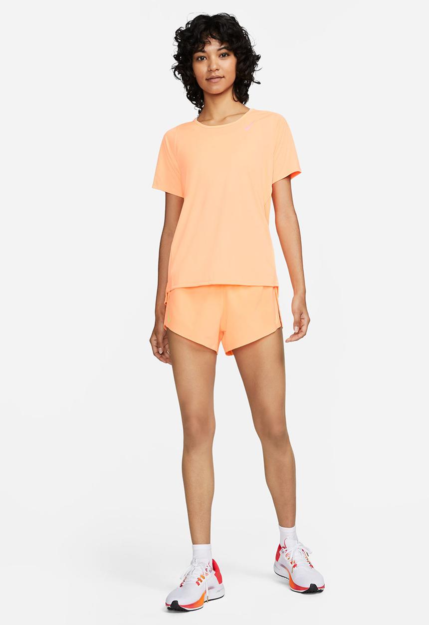 Nike - W nk df race top short sleeve - peach cream