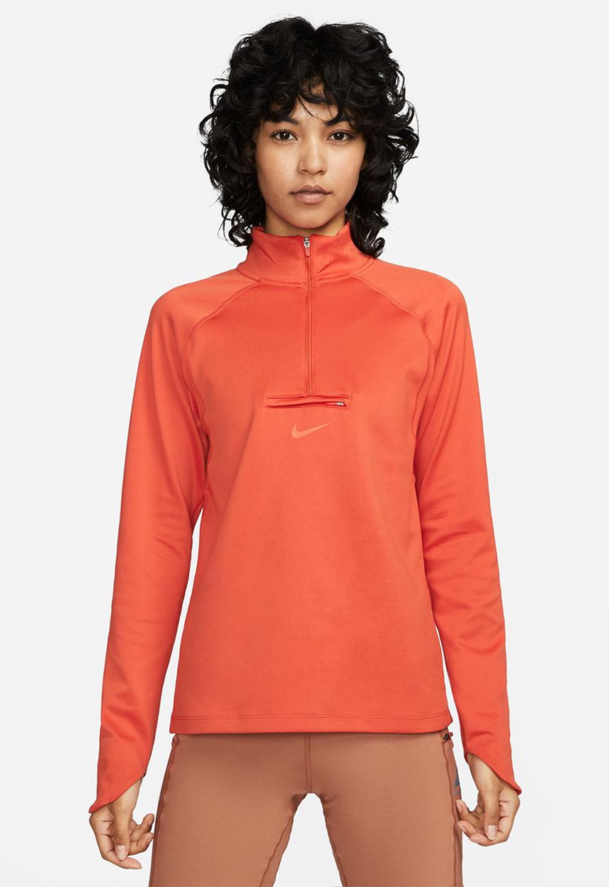 Nike - W nk df element trail midlayer - mantra orange & bright crimson