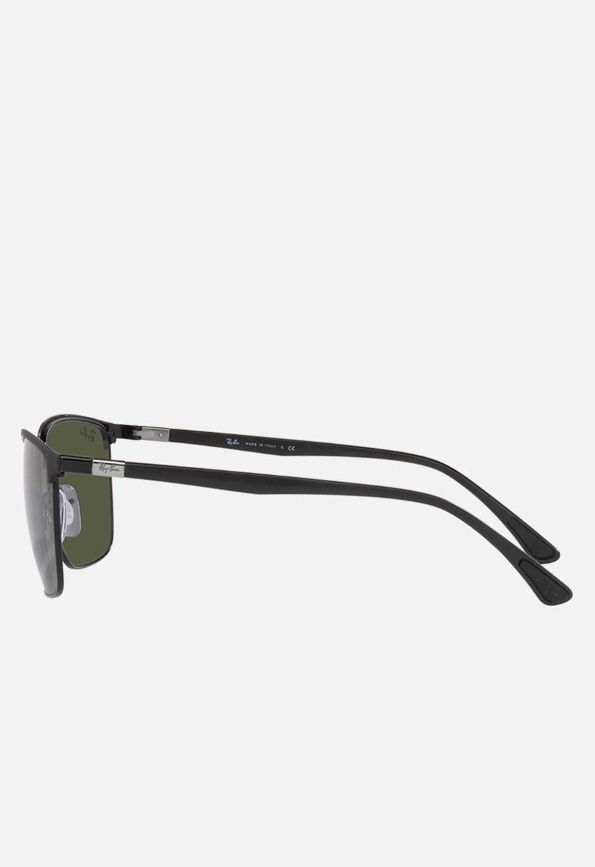 Ray-Ban - 57 - matte black on black/green