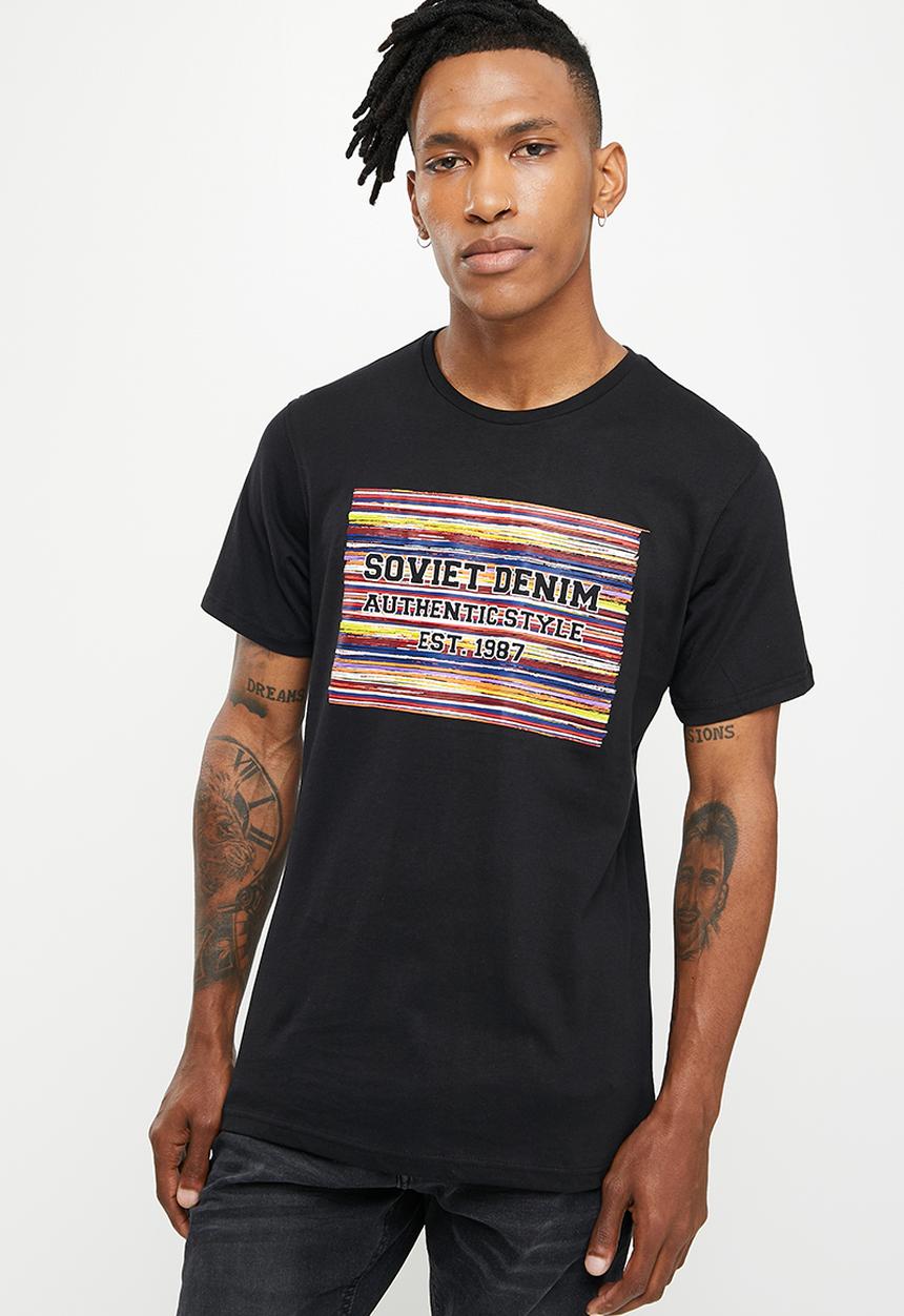 SOVIET - M tait short sleeve logo tee - black