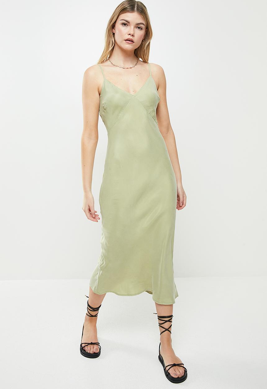 Cotton On - Cupro slip midi dress - seafoam green