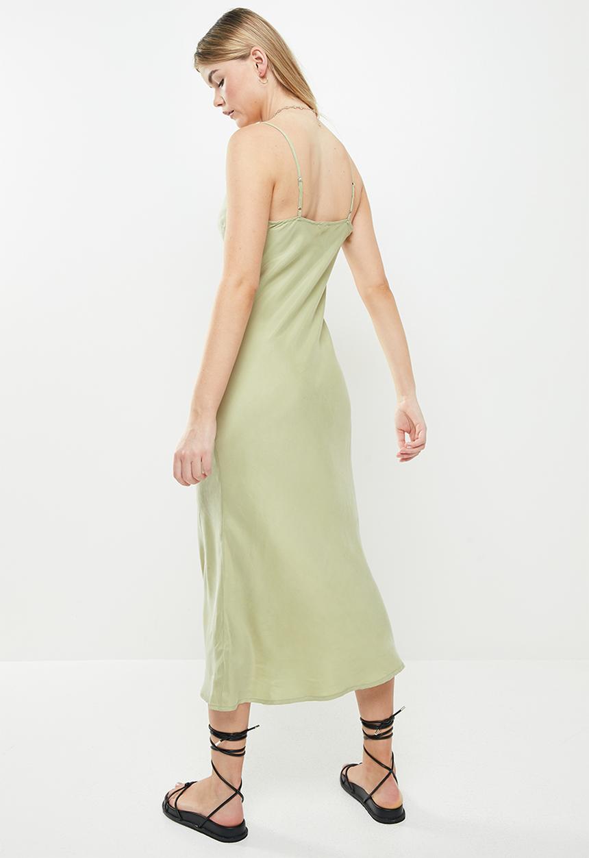 Cotton On - Cupro slip midi dress - seafoam green