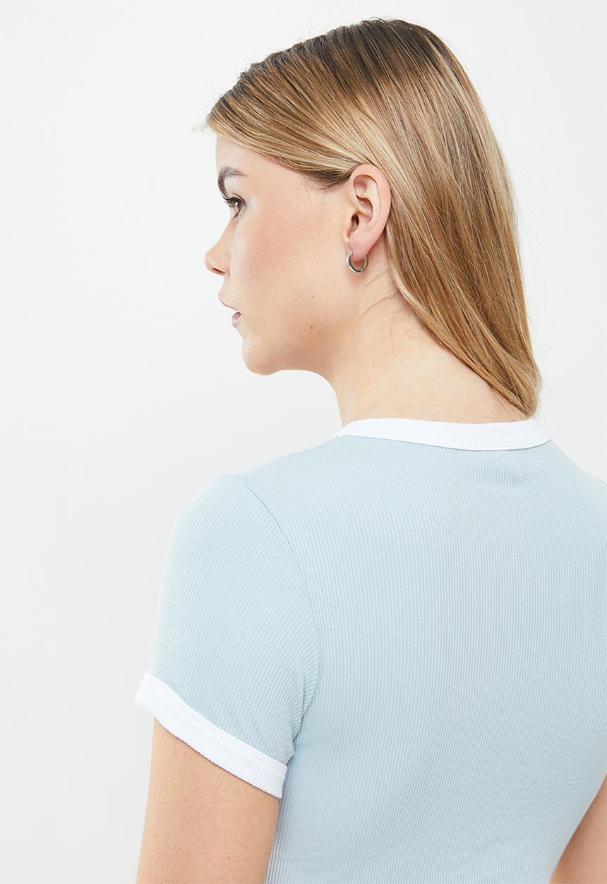 Factorie - Ringer baby tee - maine state/grey sky