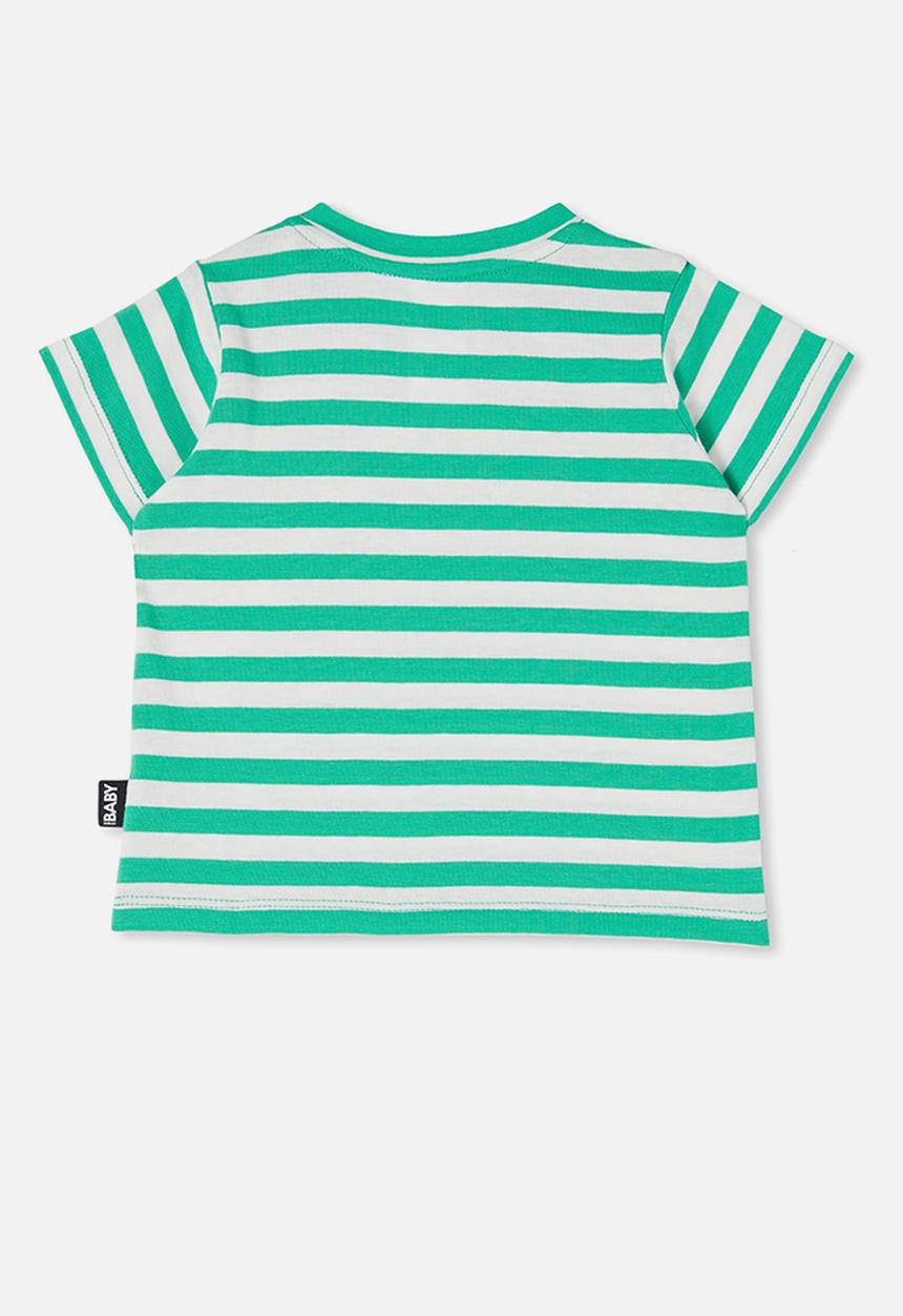 Cotton On - Jamie short sleeve tee - stripe toffee apple/vanilla