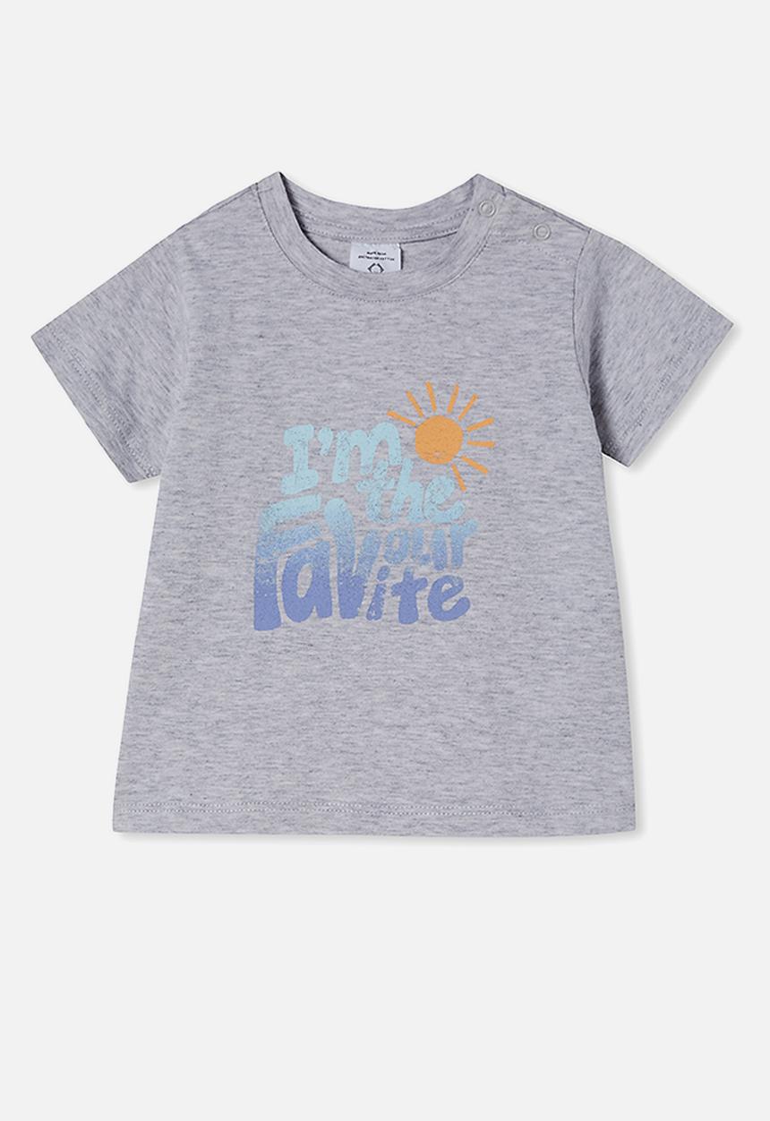 Cotton On - Jamie short sleeve tee - cloud marle/im the favourite