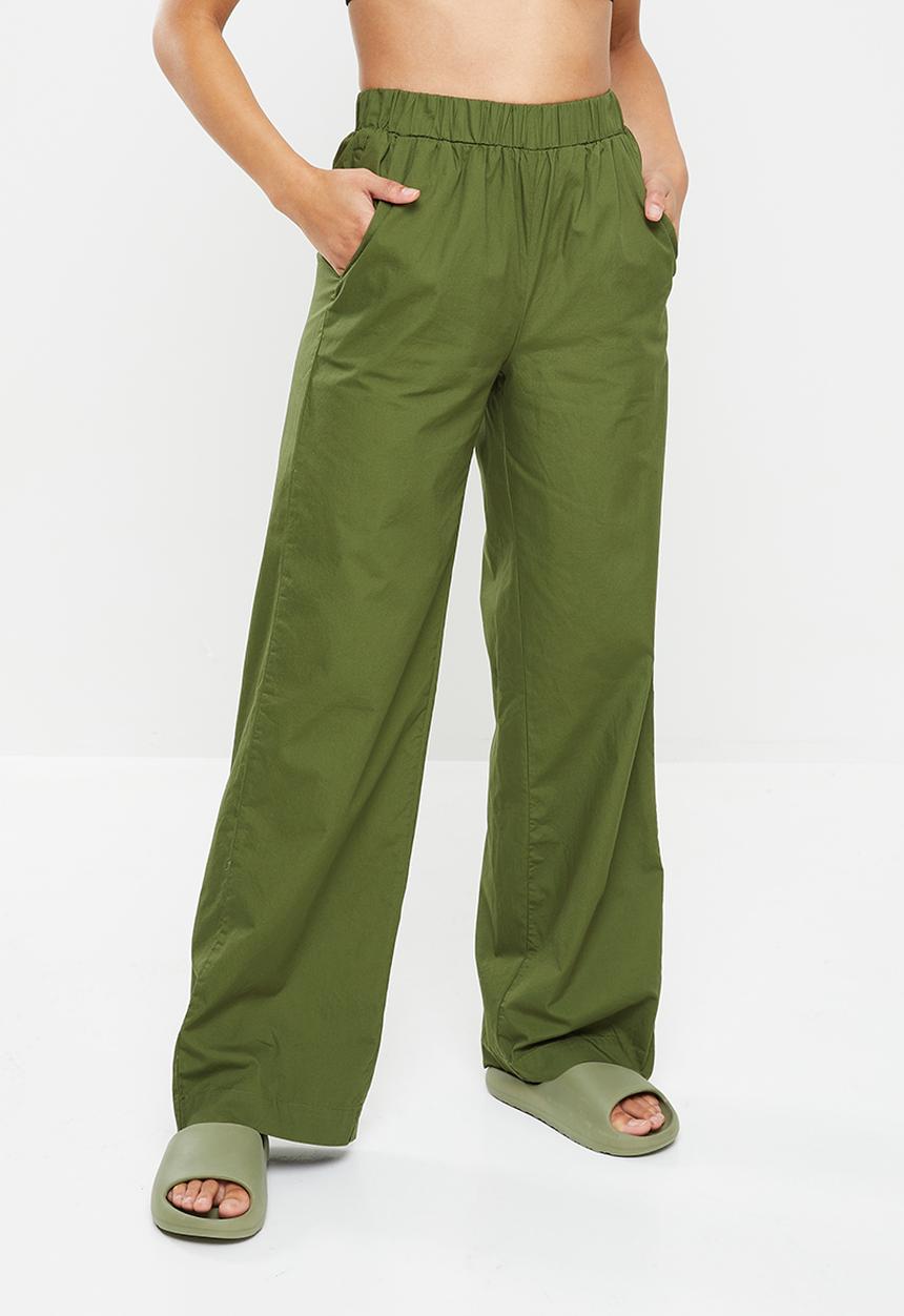 Cotton On - Petite sorrento wide leg pant - khaki