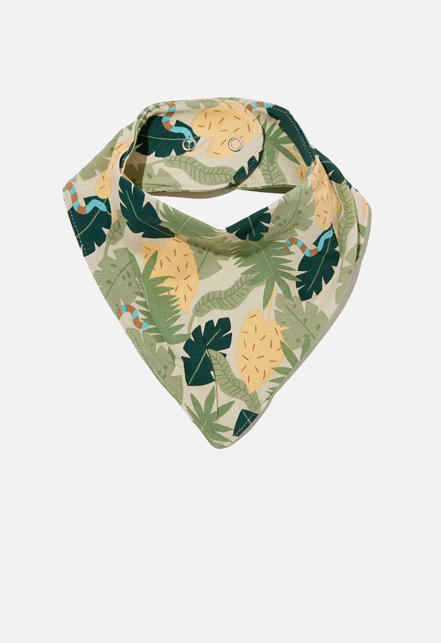 Cotton On - The bandana bib - rainy day/tropical steve