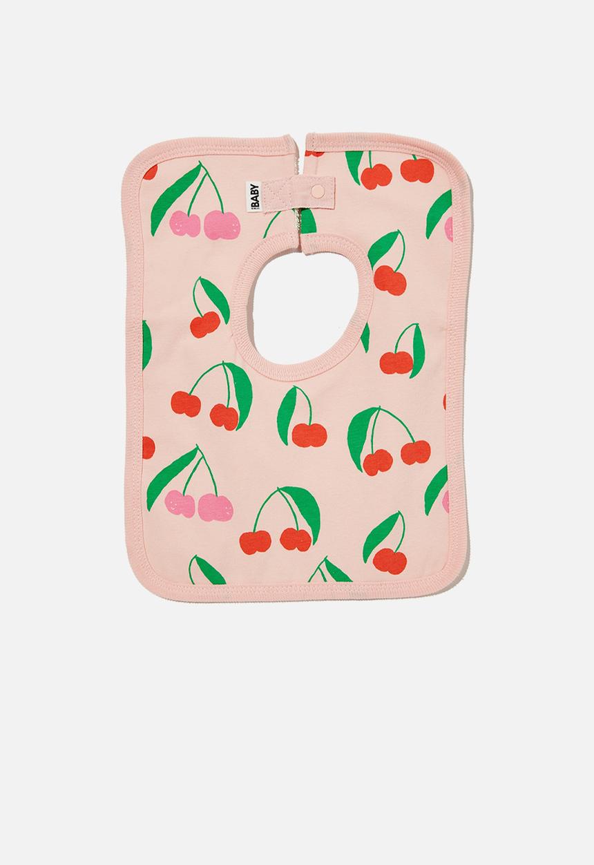 Cotton On - The square bib - pinky/santina cherries