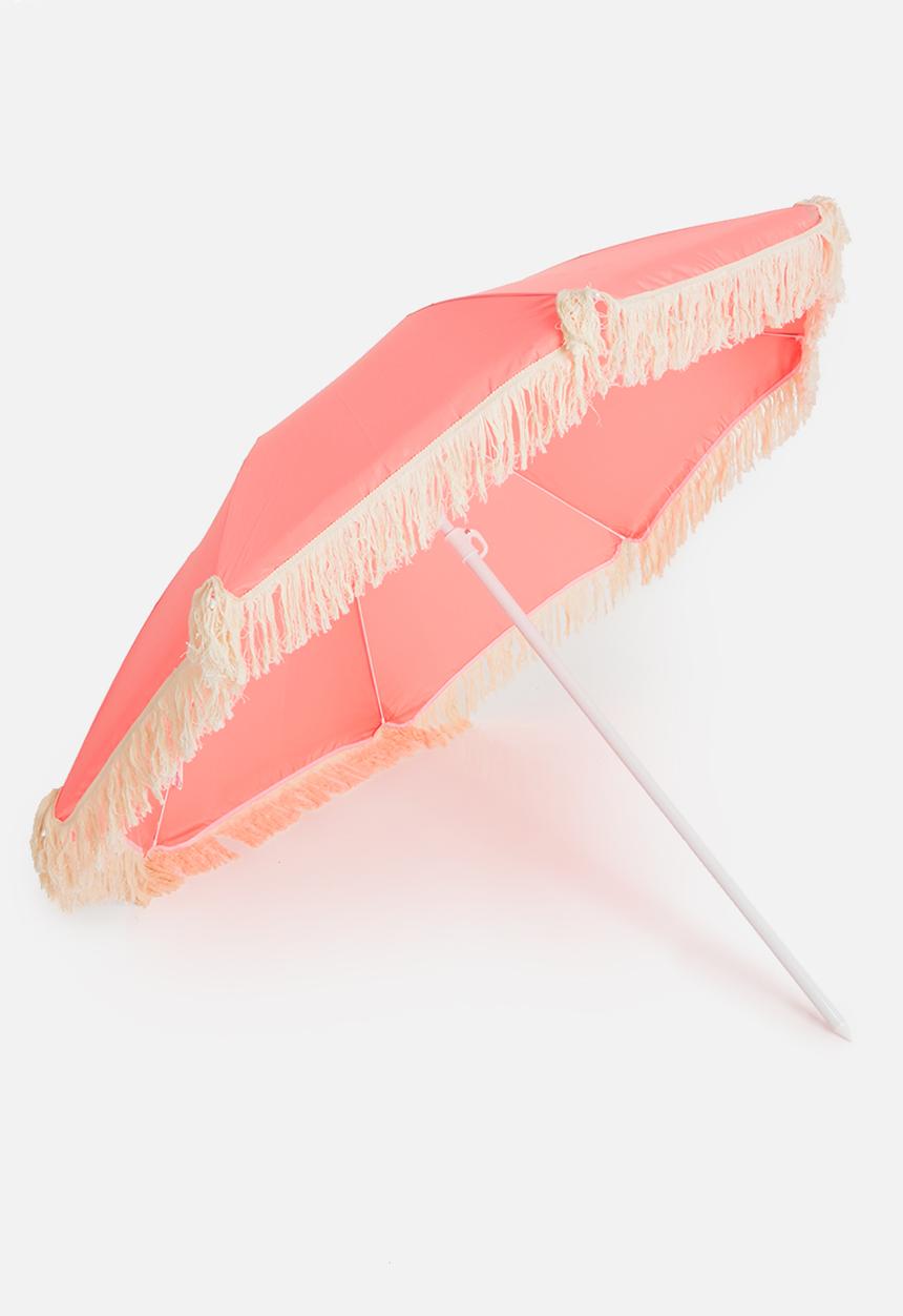 H&S - Pina tassel beach umbrella - coral