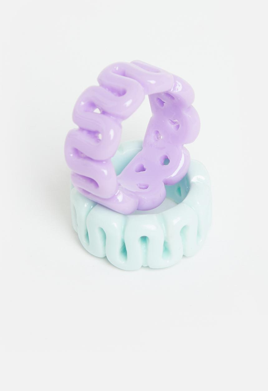 Superbalist - Chelsea ring set - blue & purple