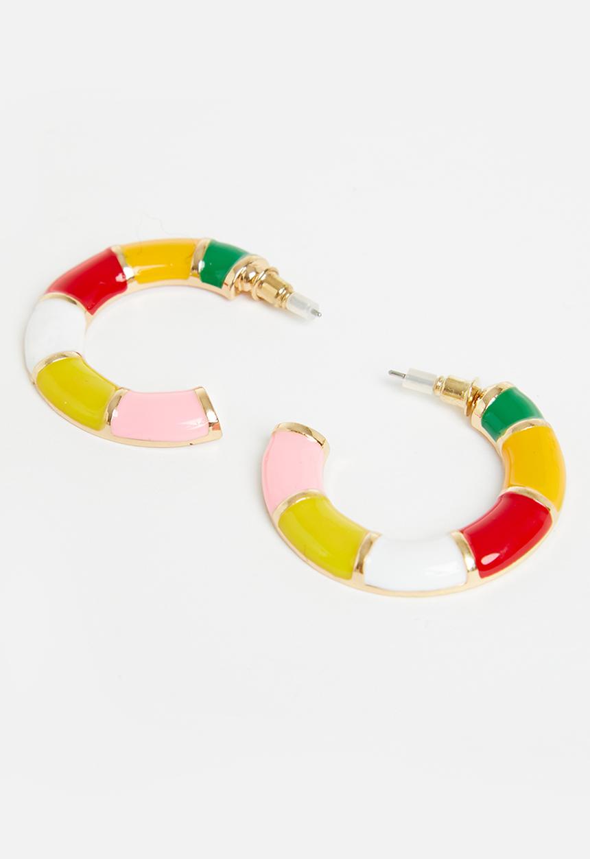 Superbalist - Juliet hoop earrings - multi