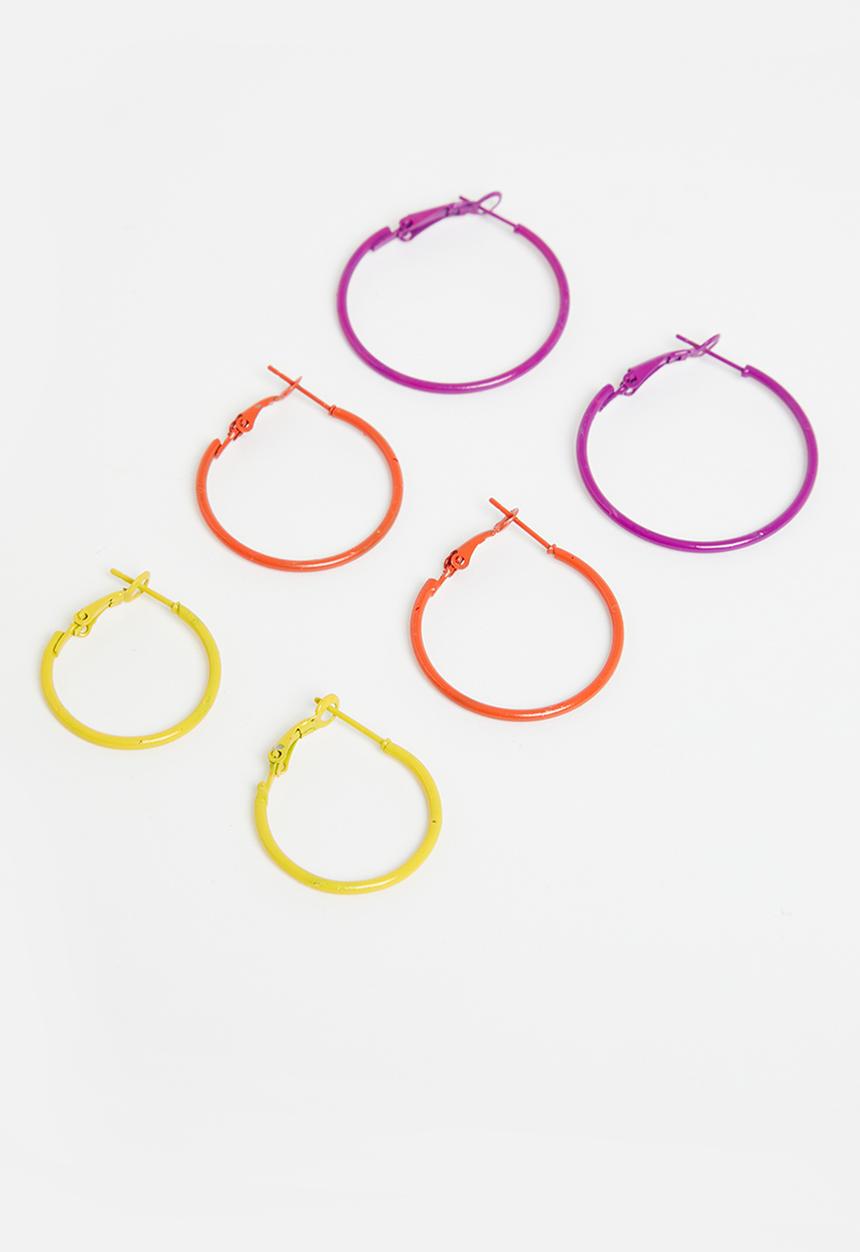 Superbalist - Katrina hoop earring pack - multi