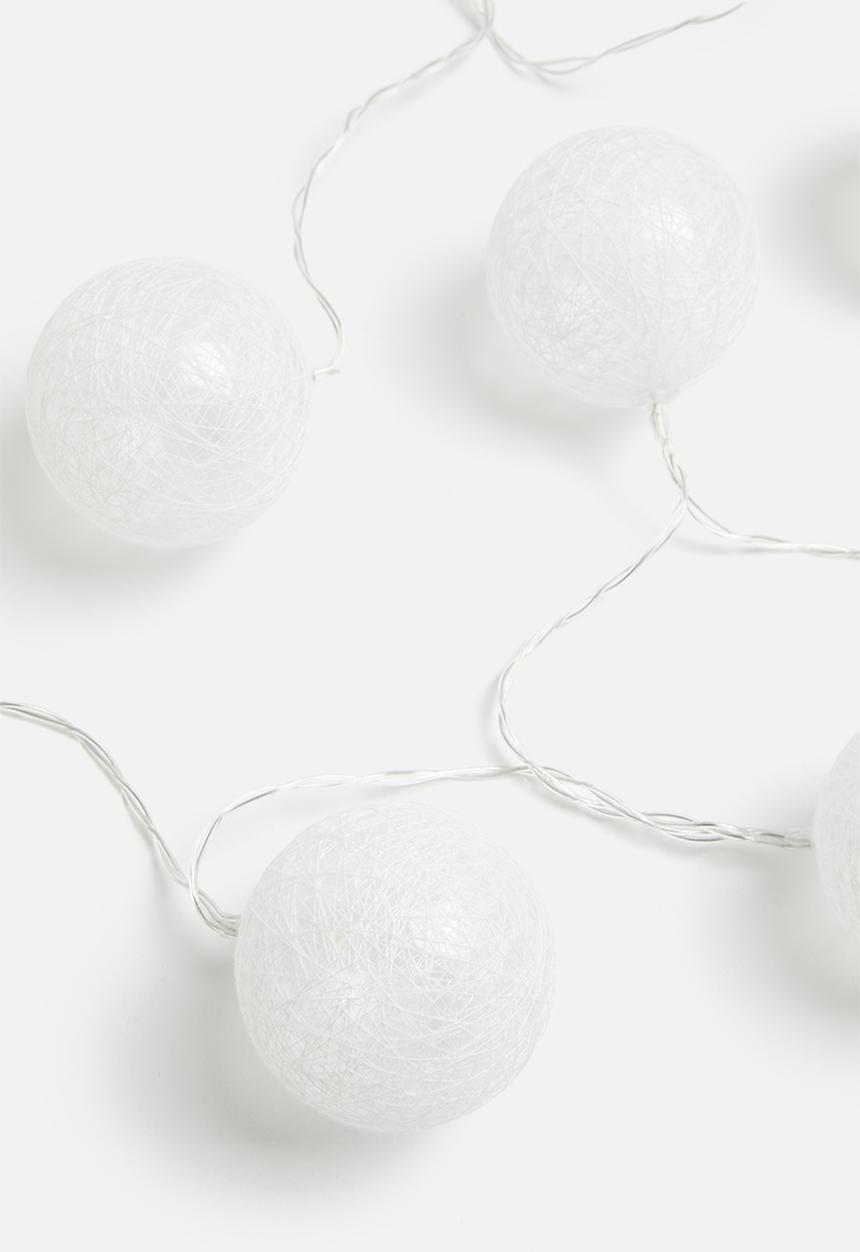H&S - Led Christmas bauble string lights - white