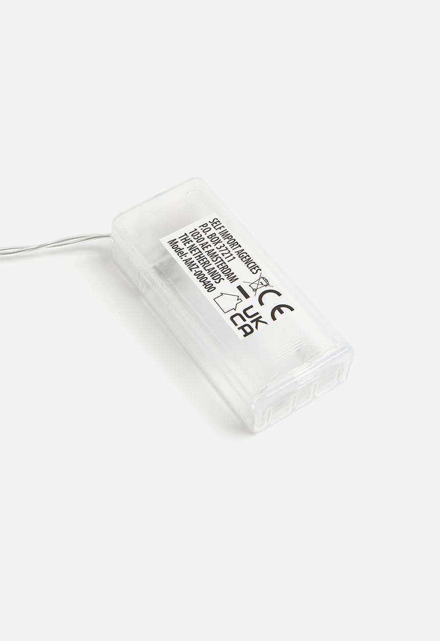 H&S - Led Christmas bauble string lights - white