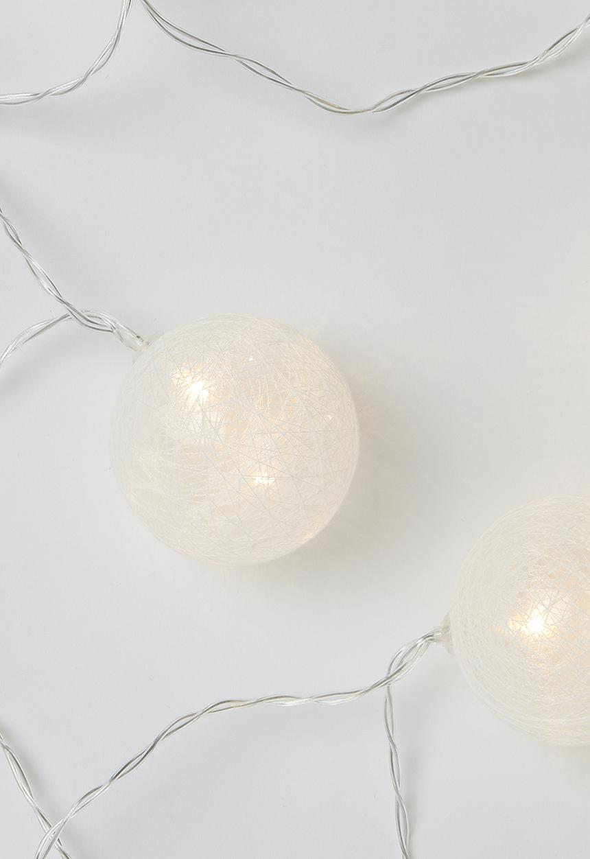 H&S - Led Christmas bauble string lights - white