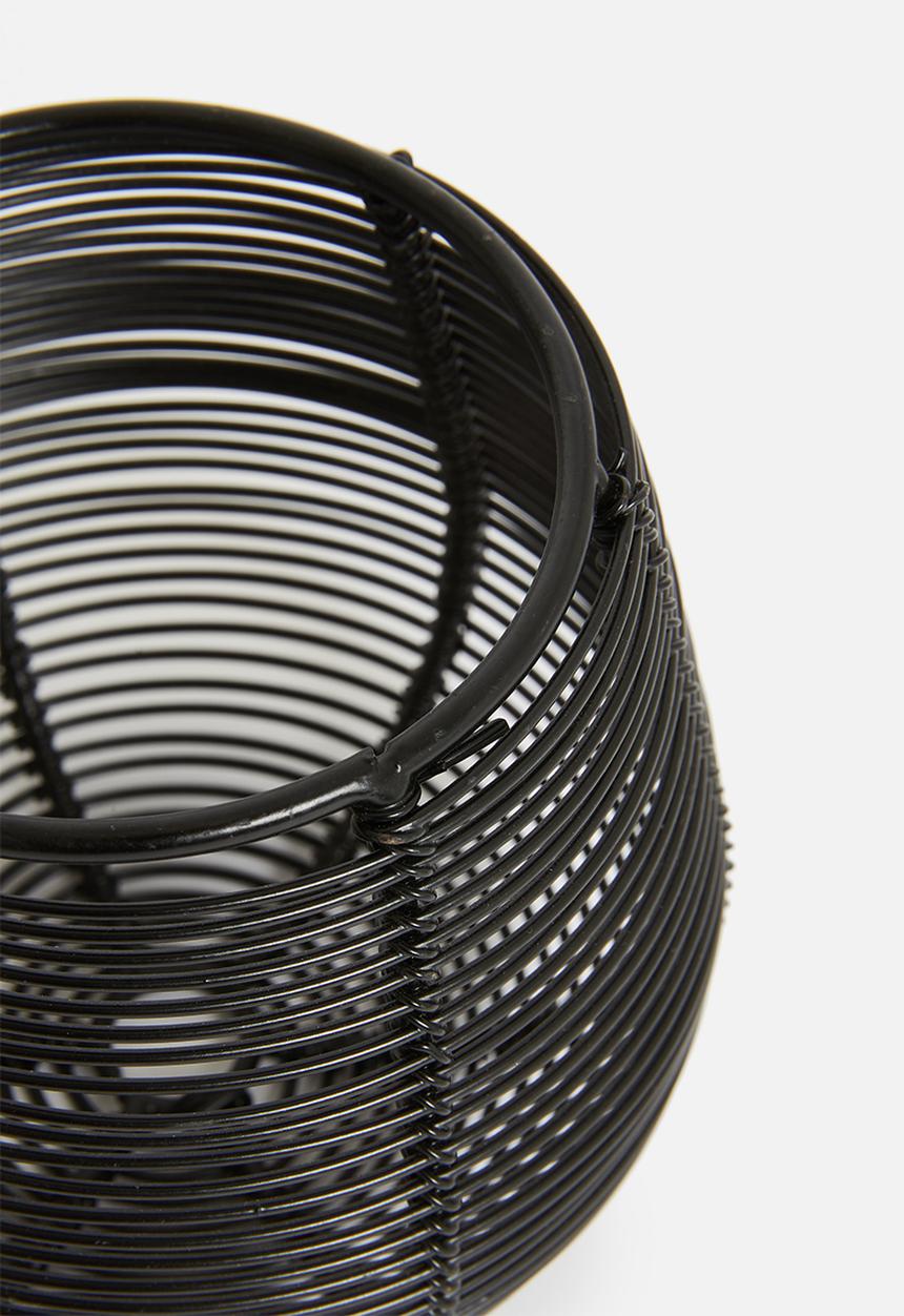 H&S - Iron candle holder - black