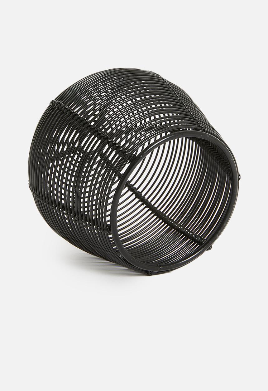 H&S - Iron candle holder - black