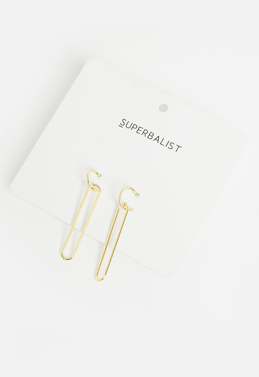 Superbalist - Ava oblong earrings - gold