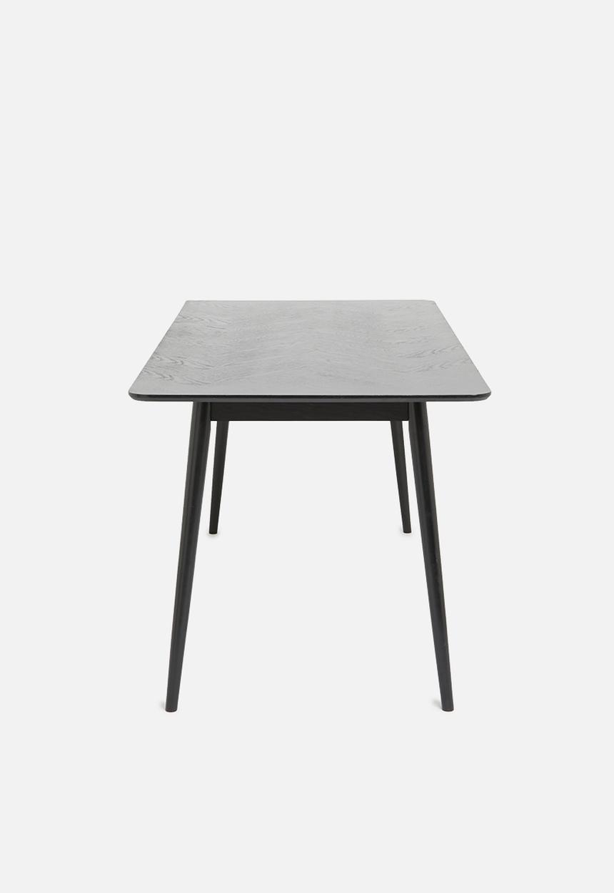Sixth Floor - Fabio herringbone dining table - black