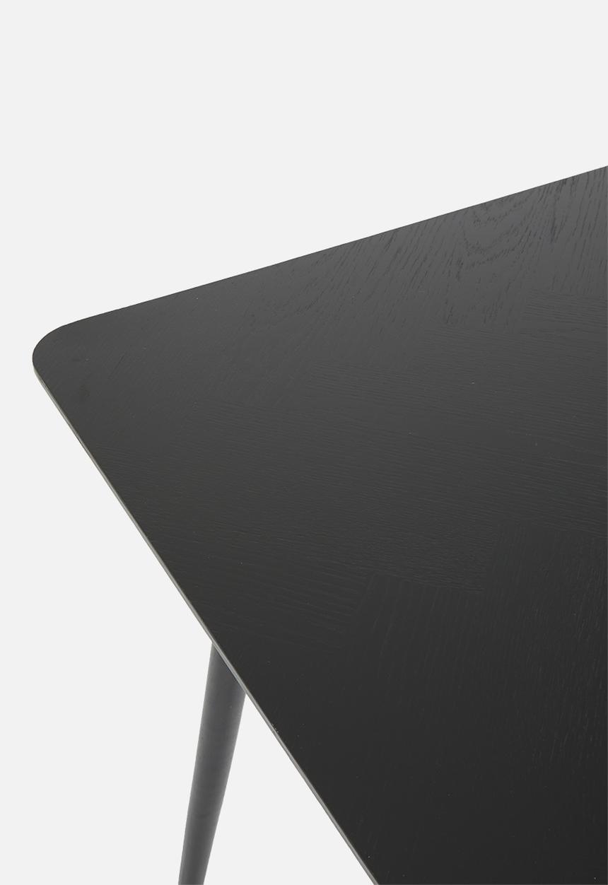 Sixth Floor - Fabio herringbone dining table - black