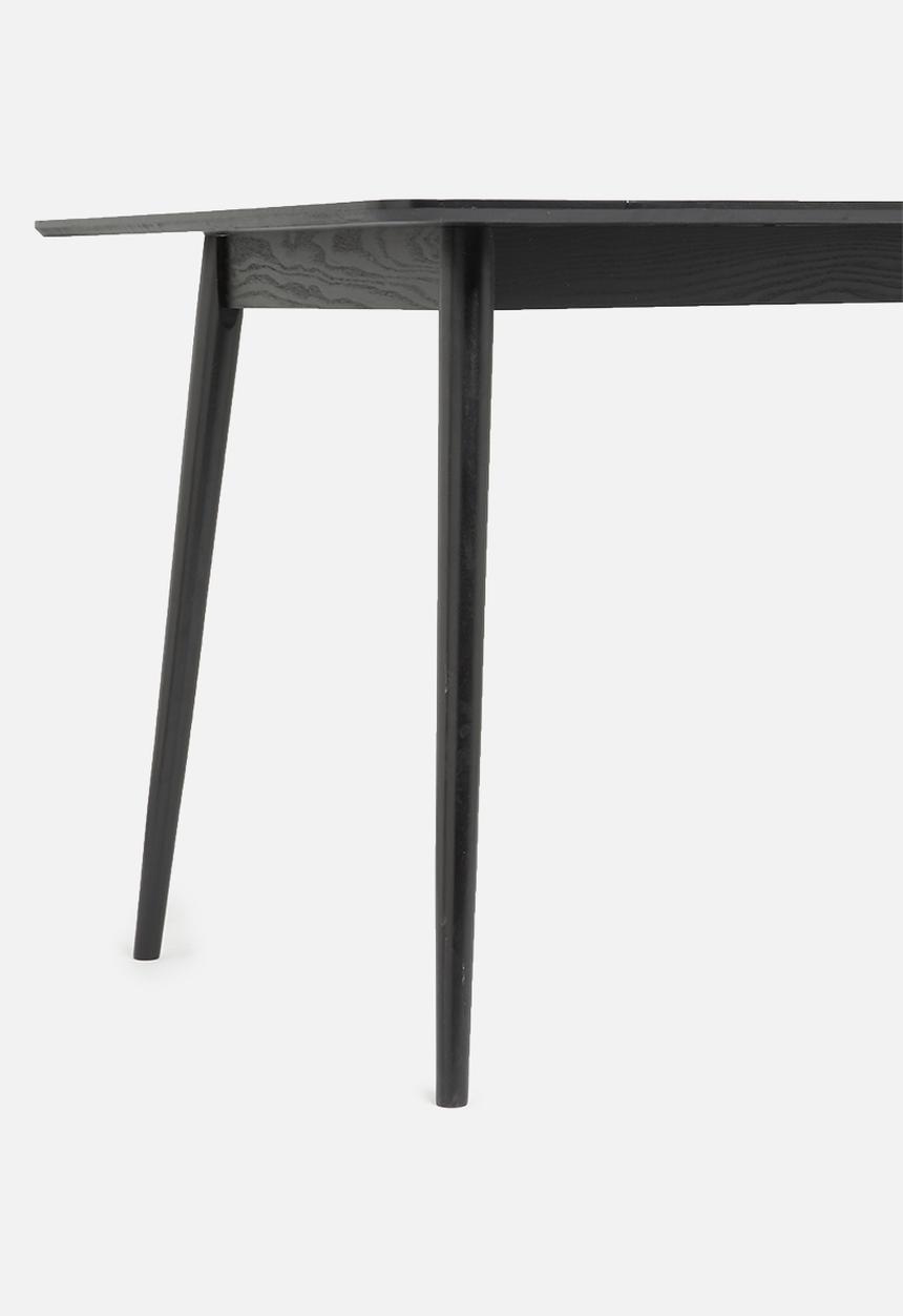 Sixth Floor - Fabio herringbone dining table - black