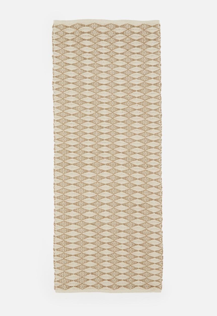 Sixth Floor - Chev jute & cotton runner - natural/white