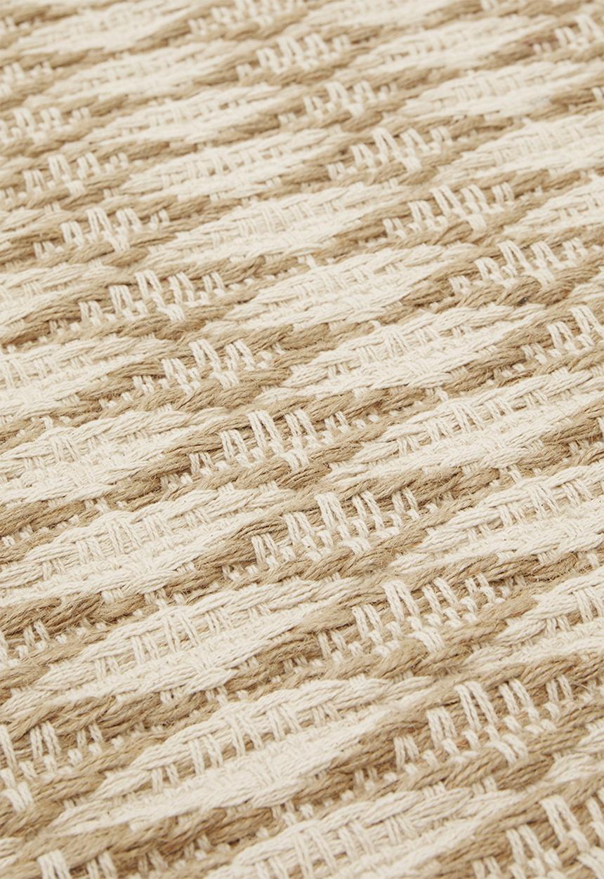 Sixth Floor - Chev jute & cotton runner - natural/white