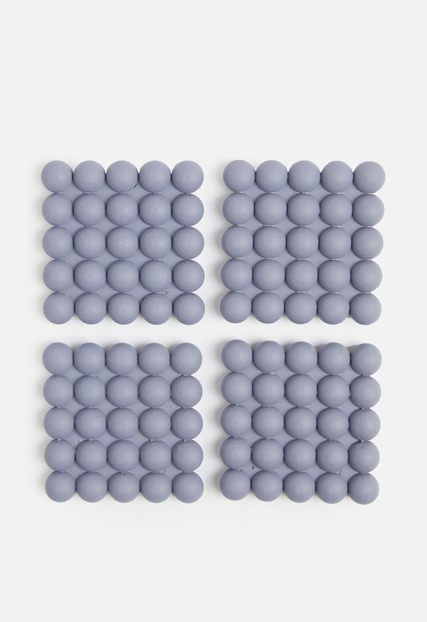 Sixth Floor - Fizz resin coaster set of 4 - lilac