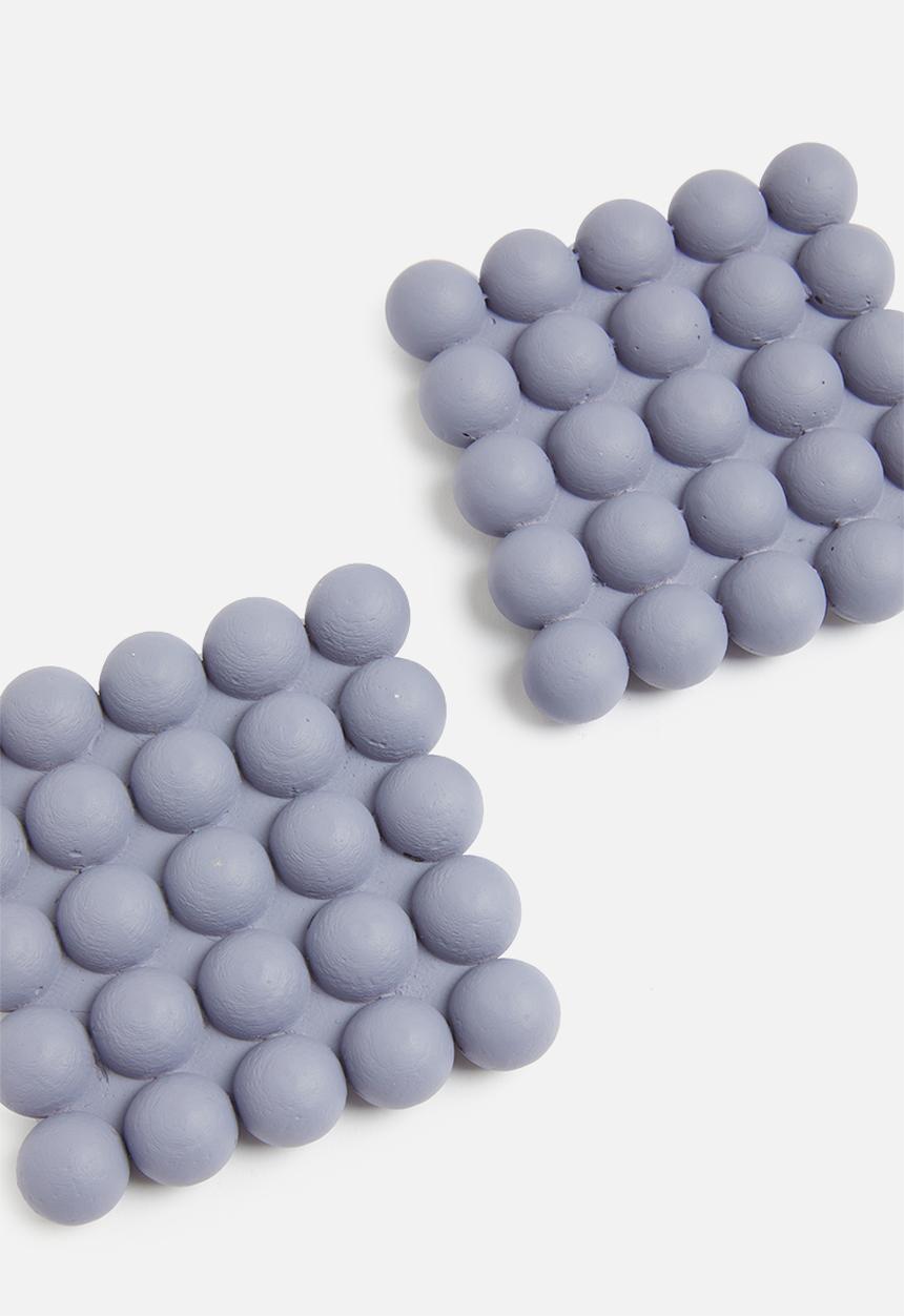 Sixth Floor - Fizz resin coaster set of 4 - lilac